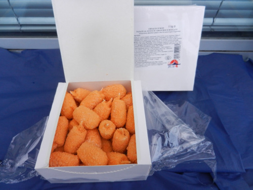 Bocconcini di polpa di granchio prefritti congelati pronti da dorare in friggitrice <br>Peso per confezione: 1 kg<br>Pezzi per cartone: 10                                                                                                                                                                                                                                                                                                                                                                                                                                                                                                                                                                                                                                                                                                                                                                                                                                                                                                                                                                                                                                                                                                                                                                                                                                                                                                                                                                                                                                                                                                                                                                                                                                                                                                                                                                                                                                                                                                                                                                                      X
